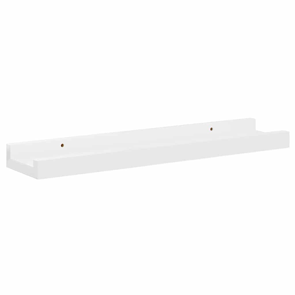 4 db magasfényű fehér fali polc 40 x 9 x 3 cm