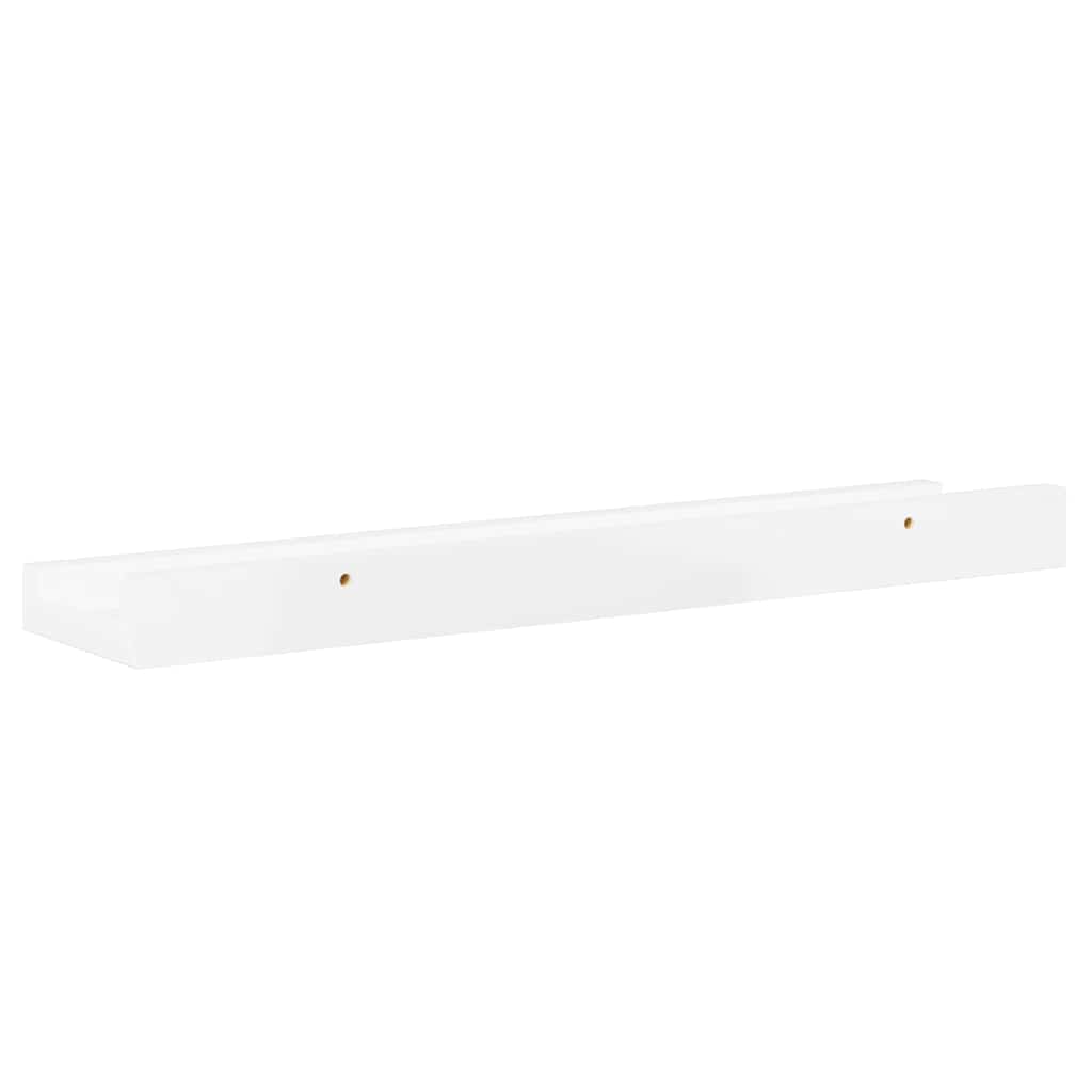 4 db magasfényű fehér fali polc 40 x 9 x 3 cm