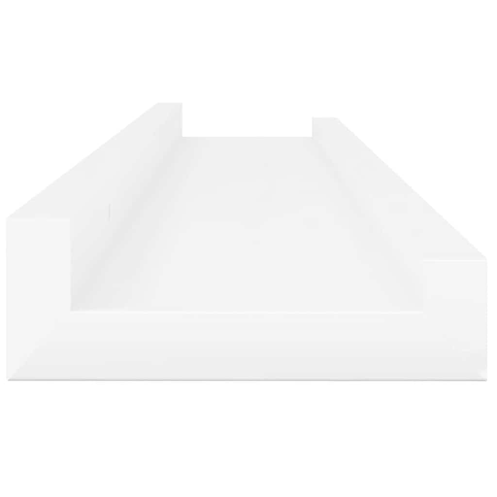 4 db magasfényű fehér fali polc 60 x 9 x 3 cm