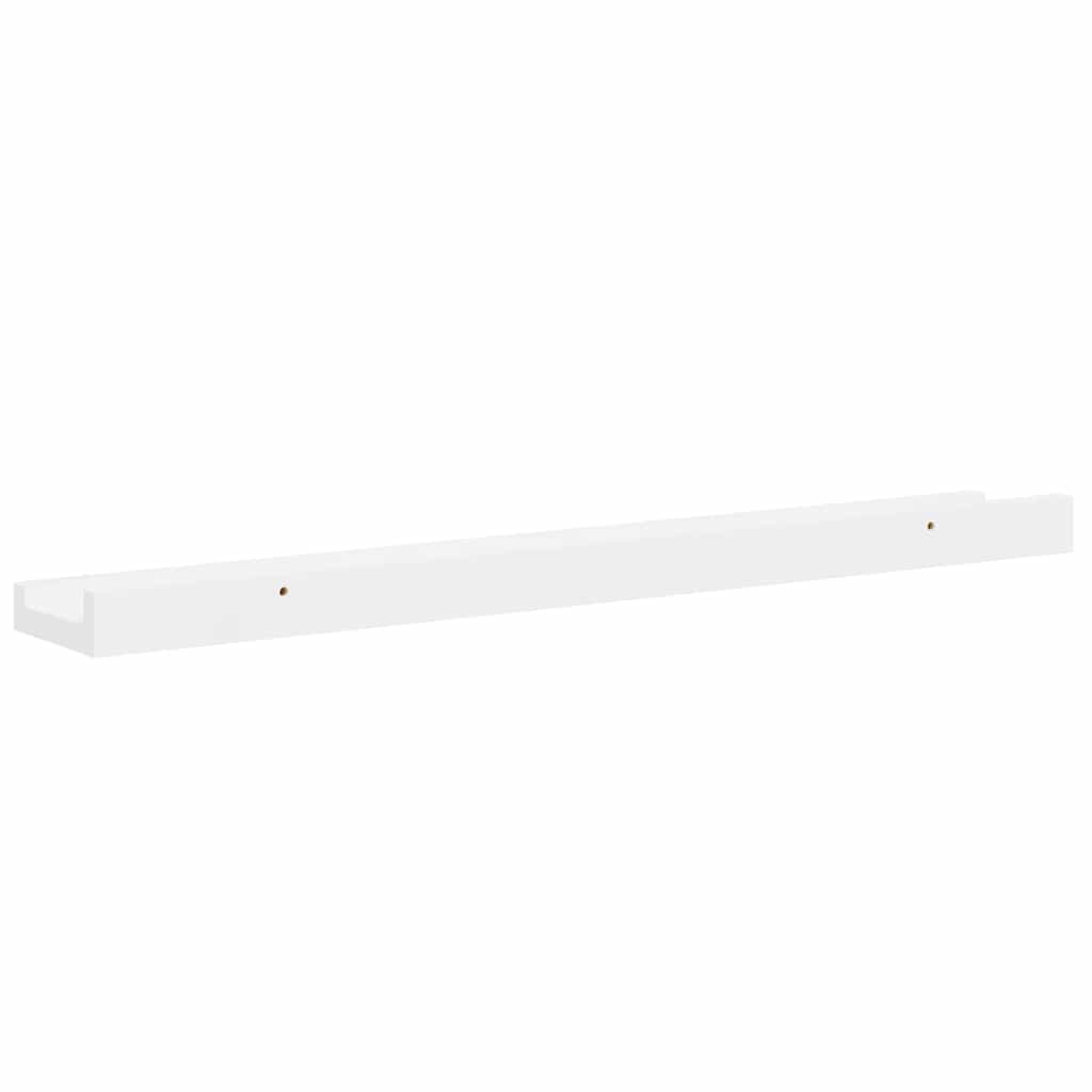 4 db magasfényű fehér fali polc 60 x 9 x 3 cm