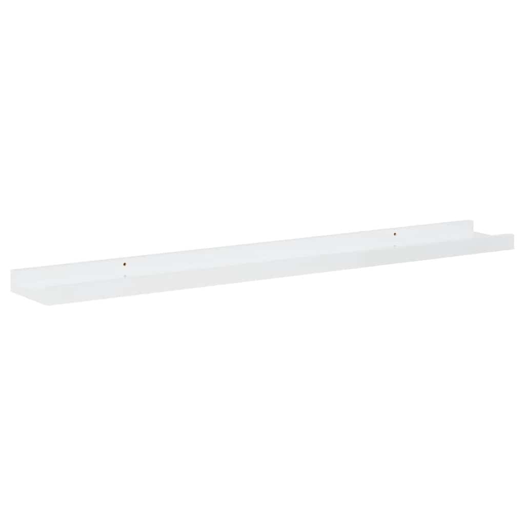 4 db magasfényű fehér fali polc 80 x 9 x 3 cm