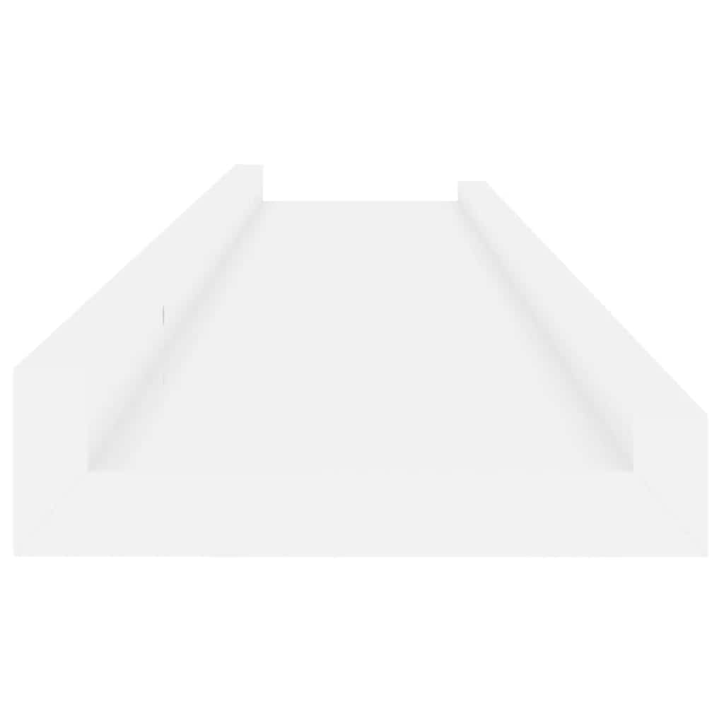 4 db magasfényű fehér fali polc 80 x 9 x 3 cm