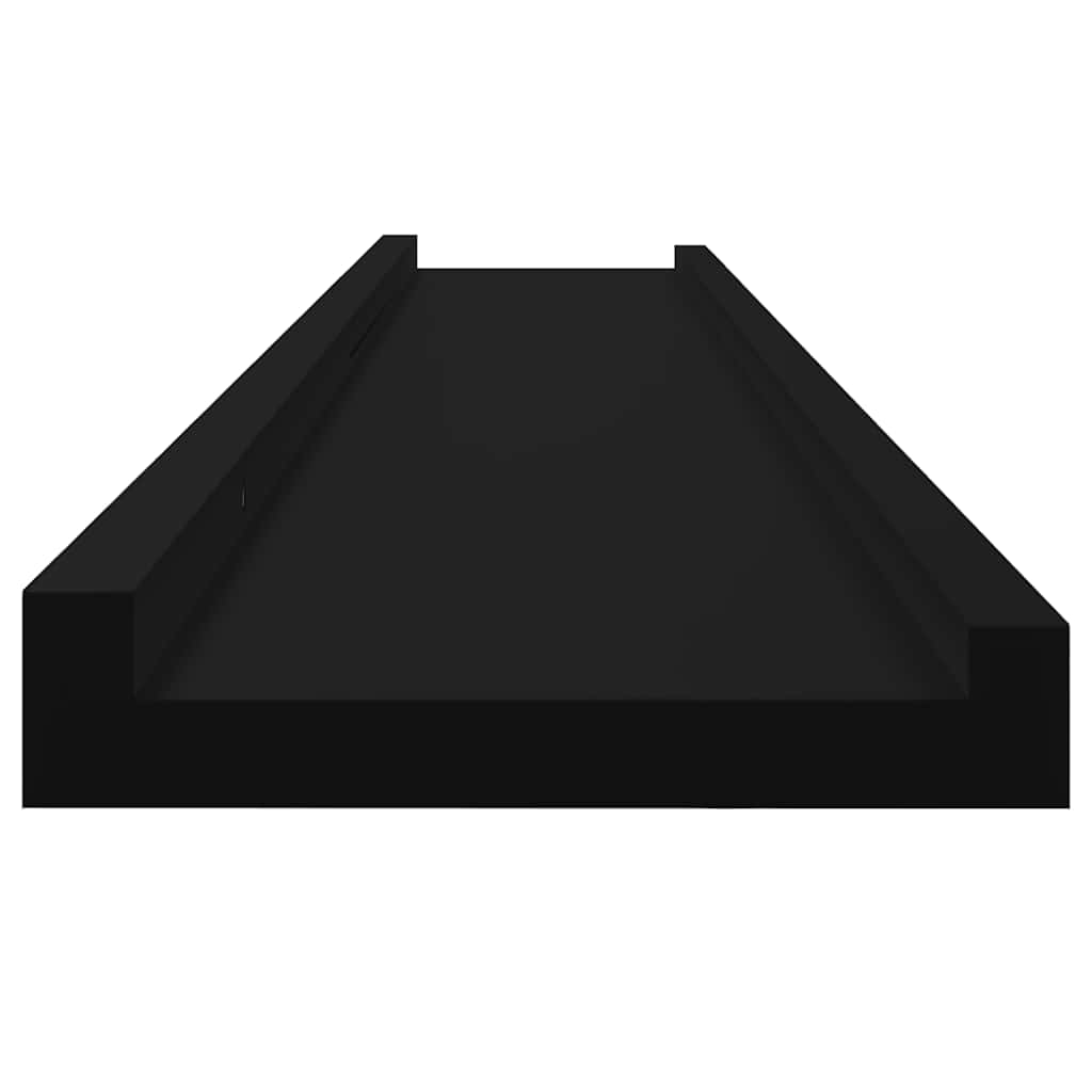 2 db fekete fali polc 100 x 9 x 3 cm