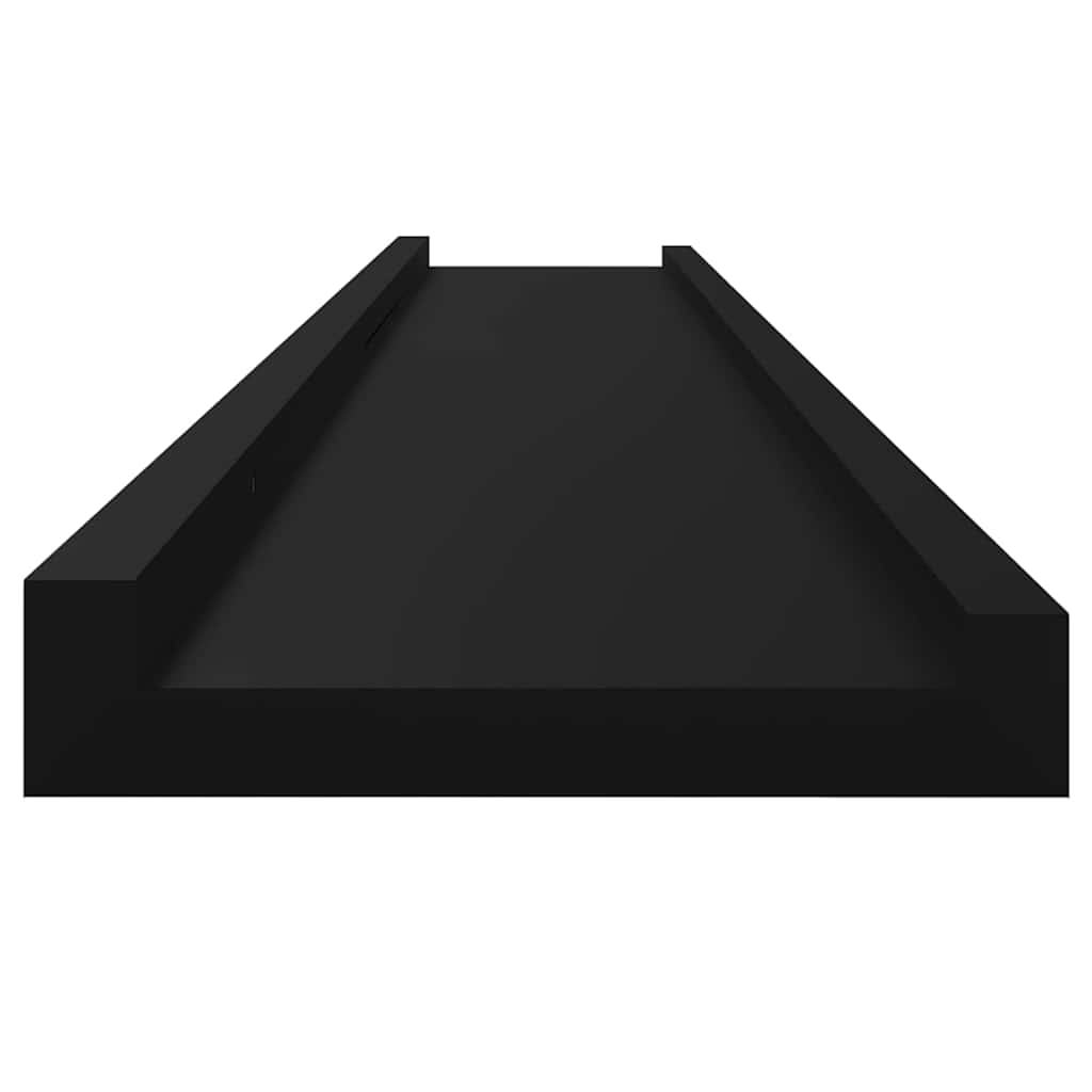2 db fekete fali polc 115 x 9 x 3 cm