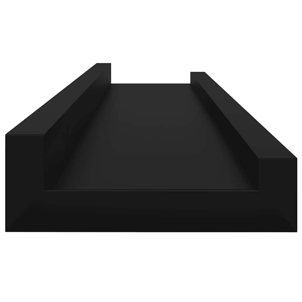 4 db fekete fali polc 60 x 9 x 3 cm