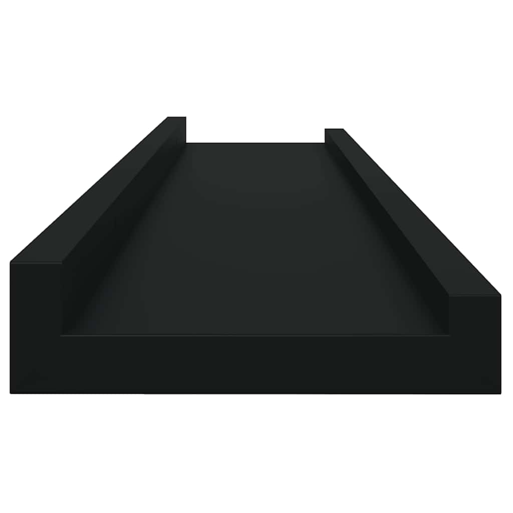 4 db fekete fali polc 80 x 9 x 3 cm