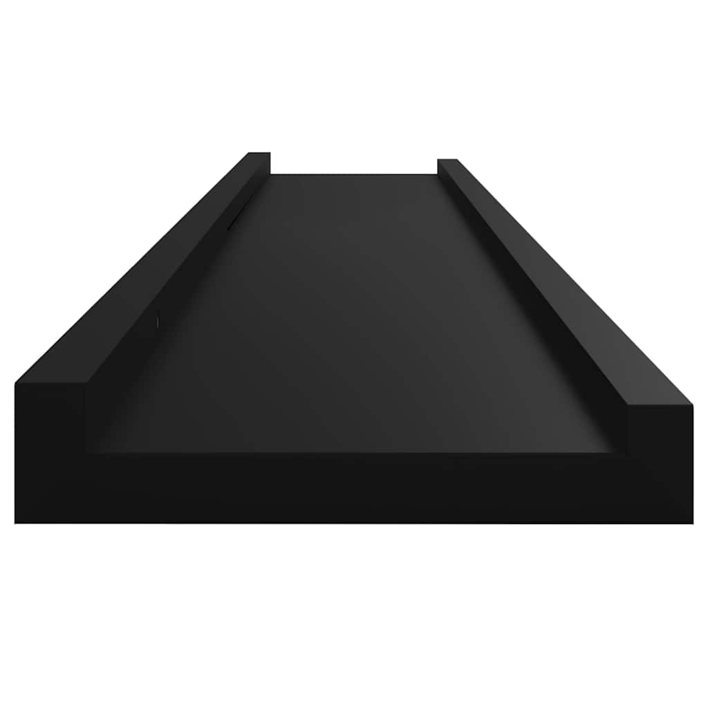 4 db fekete fali polc 100 x 9 x 3 cm