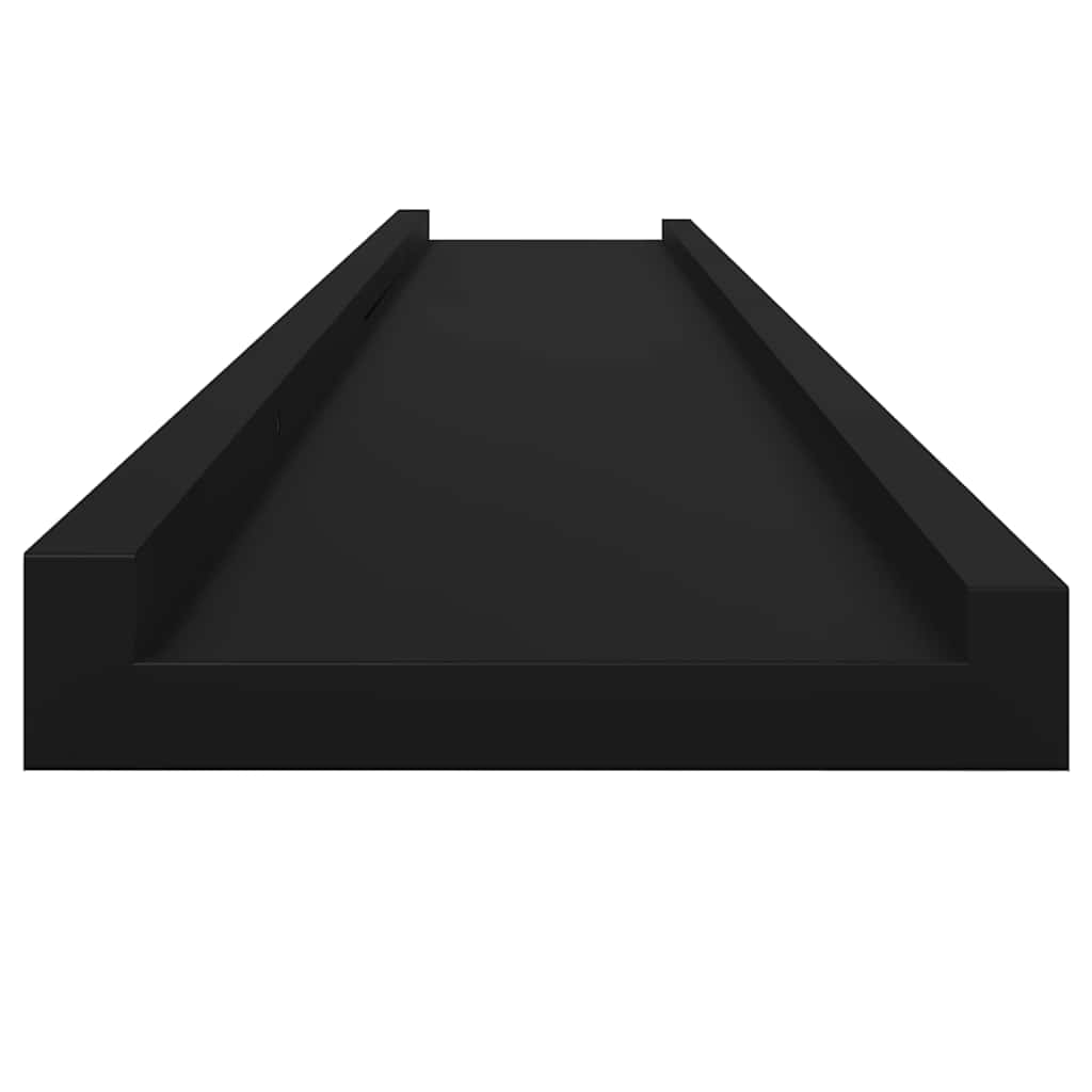 4 db fekete fali polc 115 x 9 x 3 cm