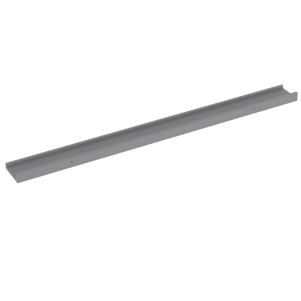 2 db szürke fali polc 100 x 9 x 3 cm