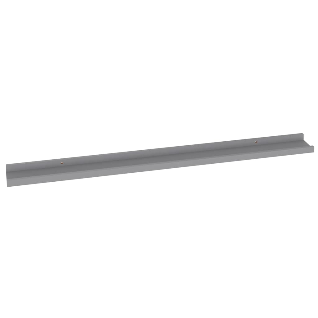2 db szürke fali polc 100 x 9 x 3 cm