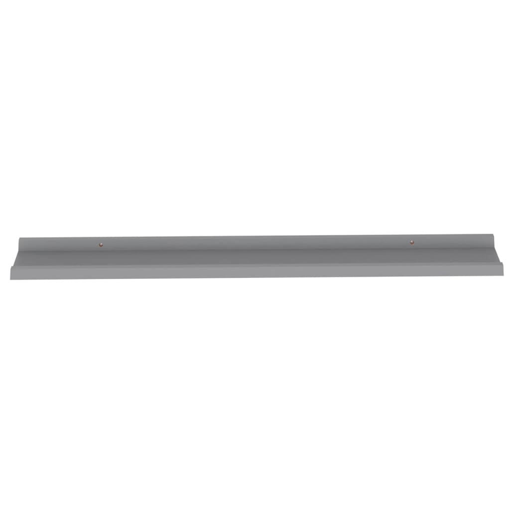 2 db szürke fali polc 100 x 9 x 3 cm