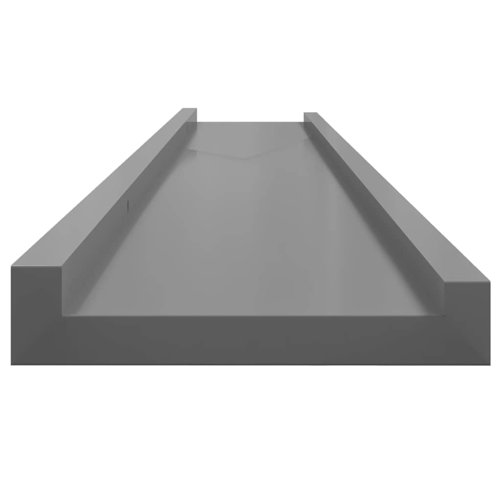 2 db szürke fali polc 115 x 9 x 3 cm