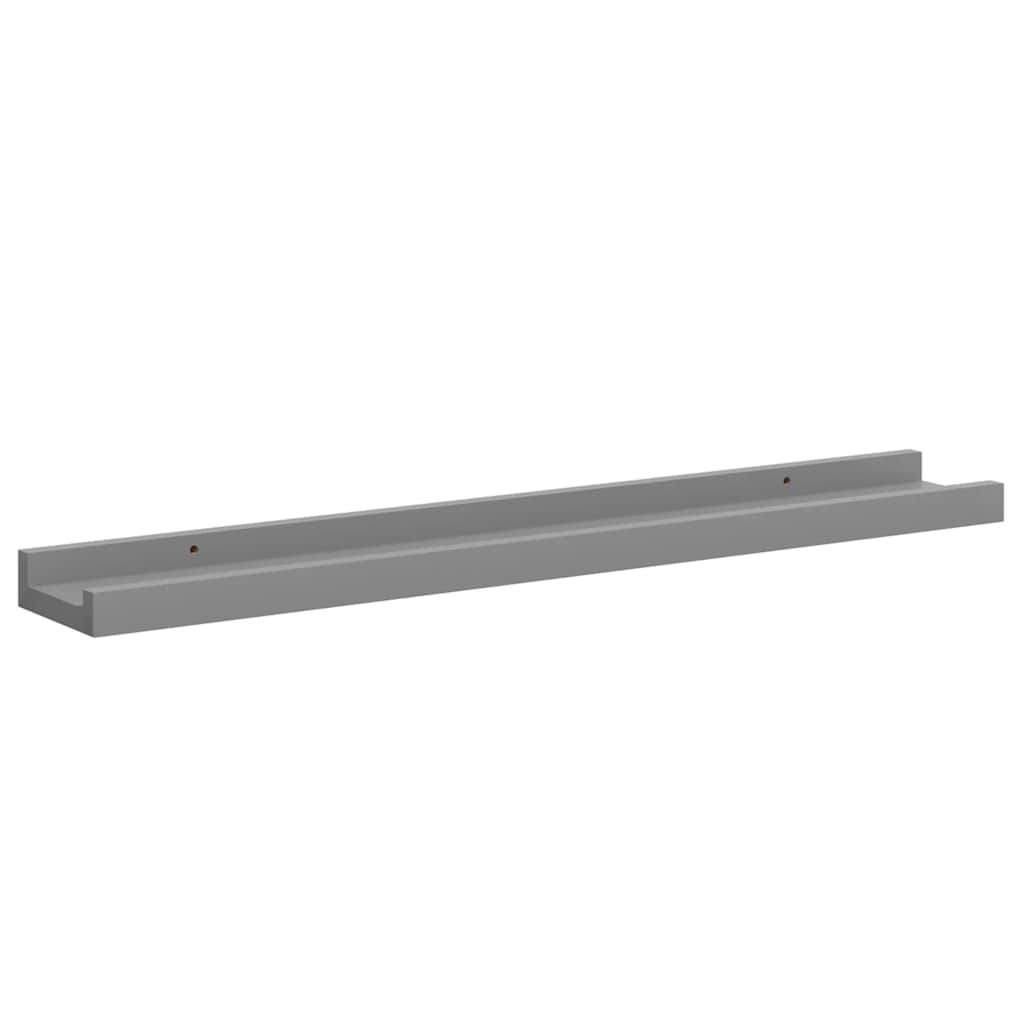 4 db szürke fali polc 60 x 9 x 3 cm