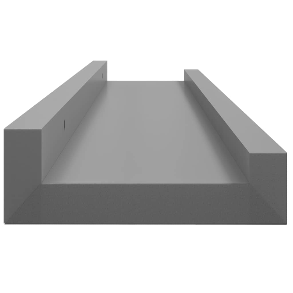 4 db szürke fali polc 60 x 9 x 3 cm