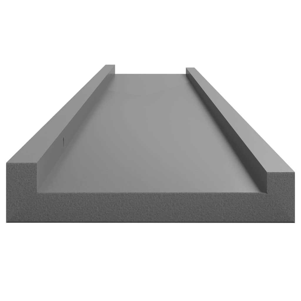 4 db szürke fali polc 100 x 9 x 3 cm