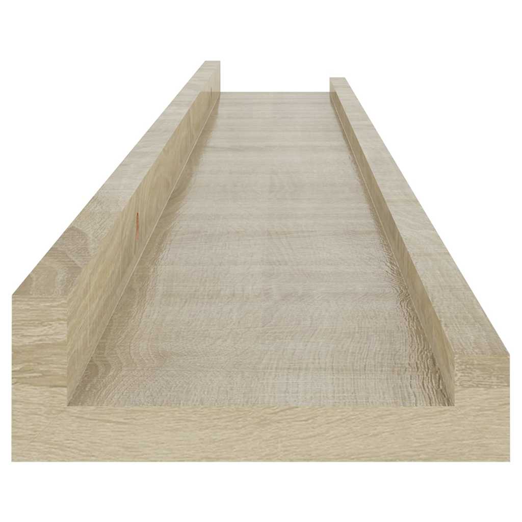4 db sonoma tölgy színű fali polc 80 x 9 x 3 cm