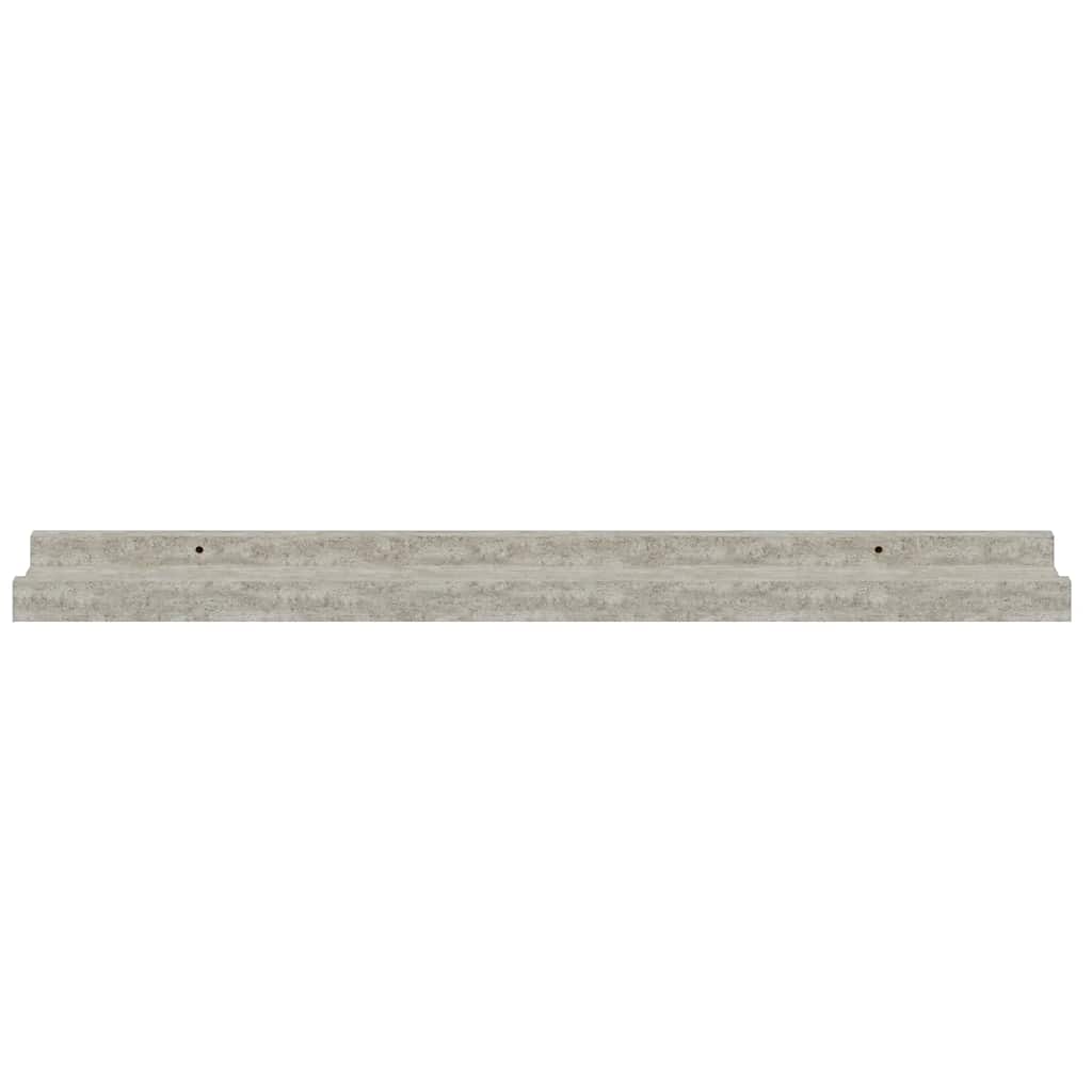 2 db betonszürke fali polc 60 x 9 x 3 cm