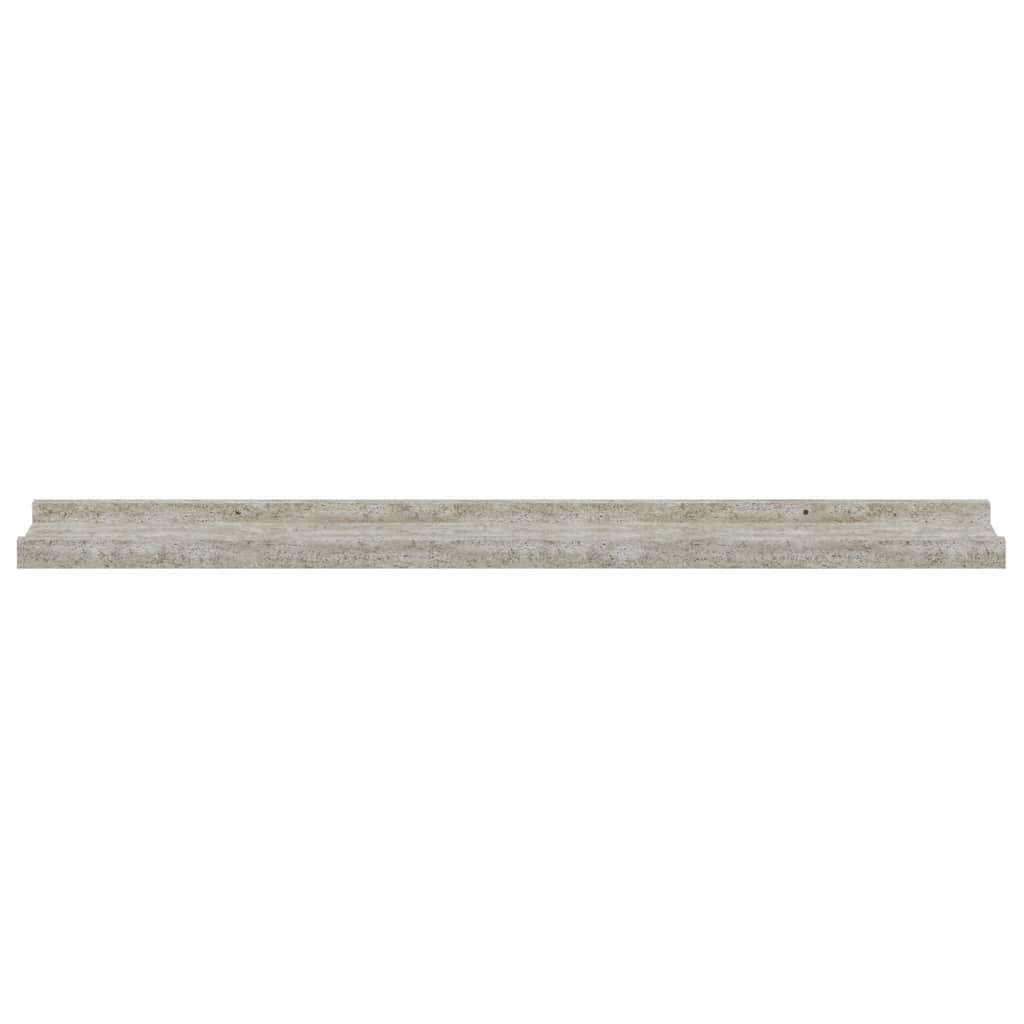 2 db betonszürke fali polc 80 x 9 x 3 cm