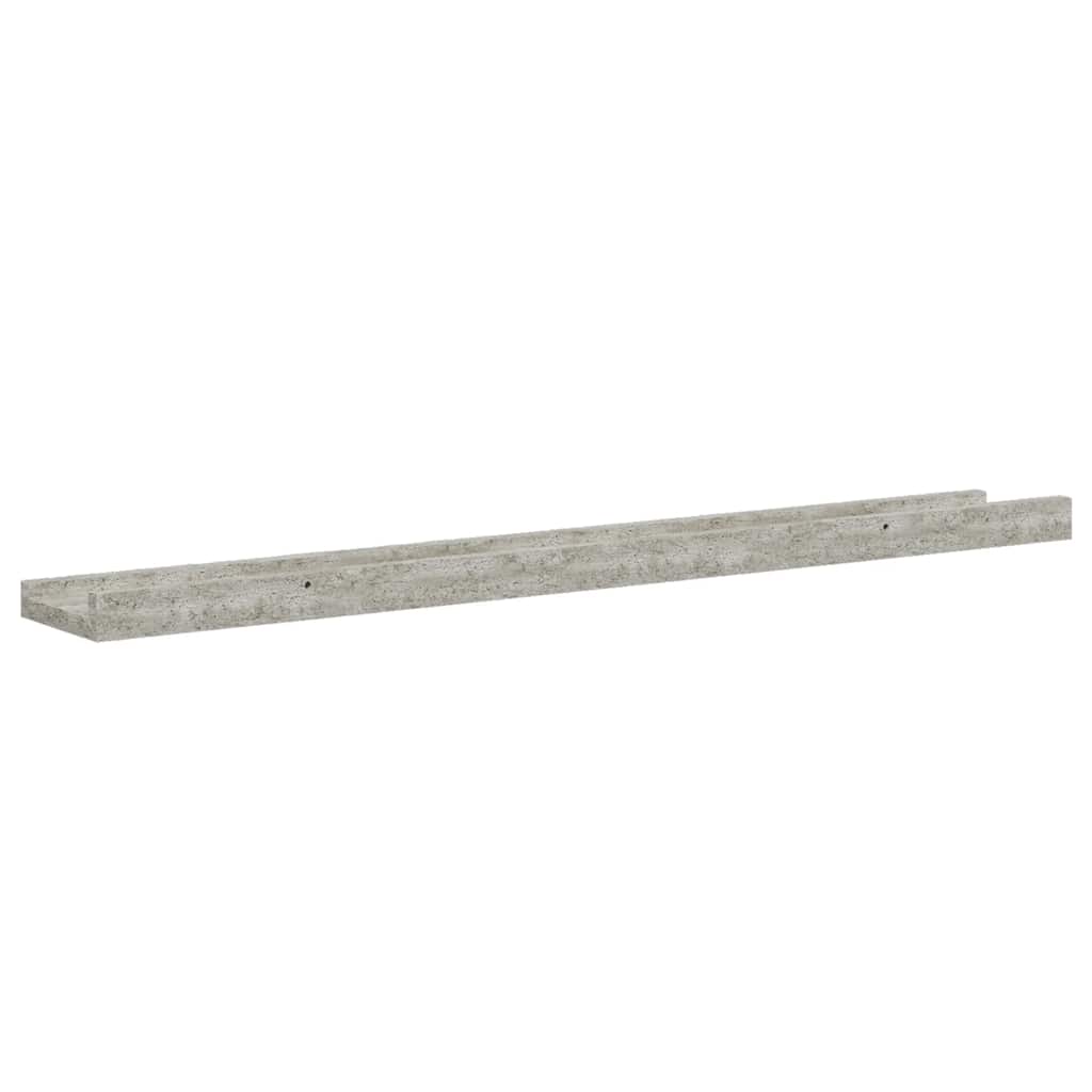 2 db betonszürke fali polc 80 x 9 x 3 cm
