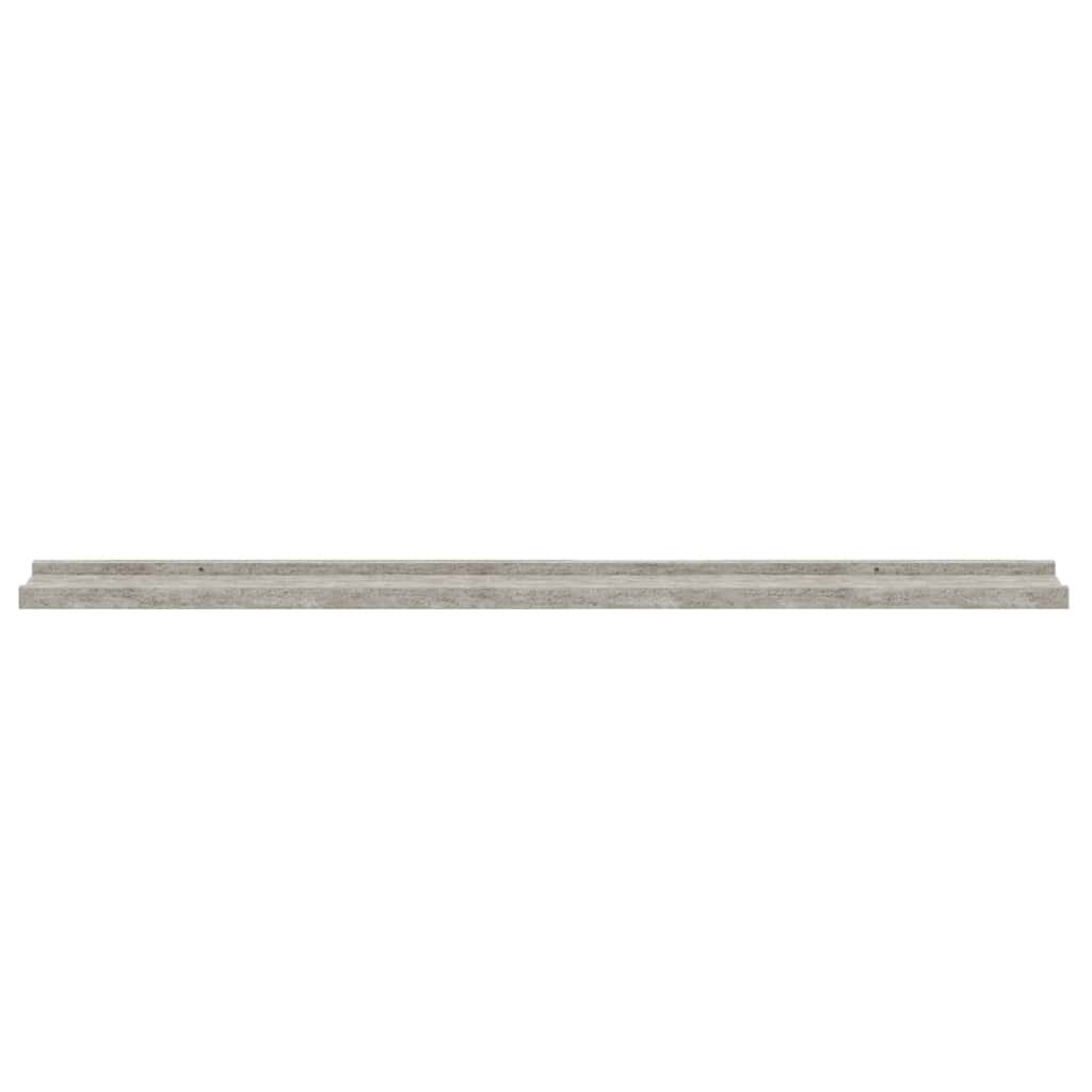 2 db betonszürke fali polc 100 x 9 x 3 cm