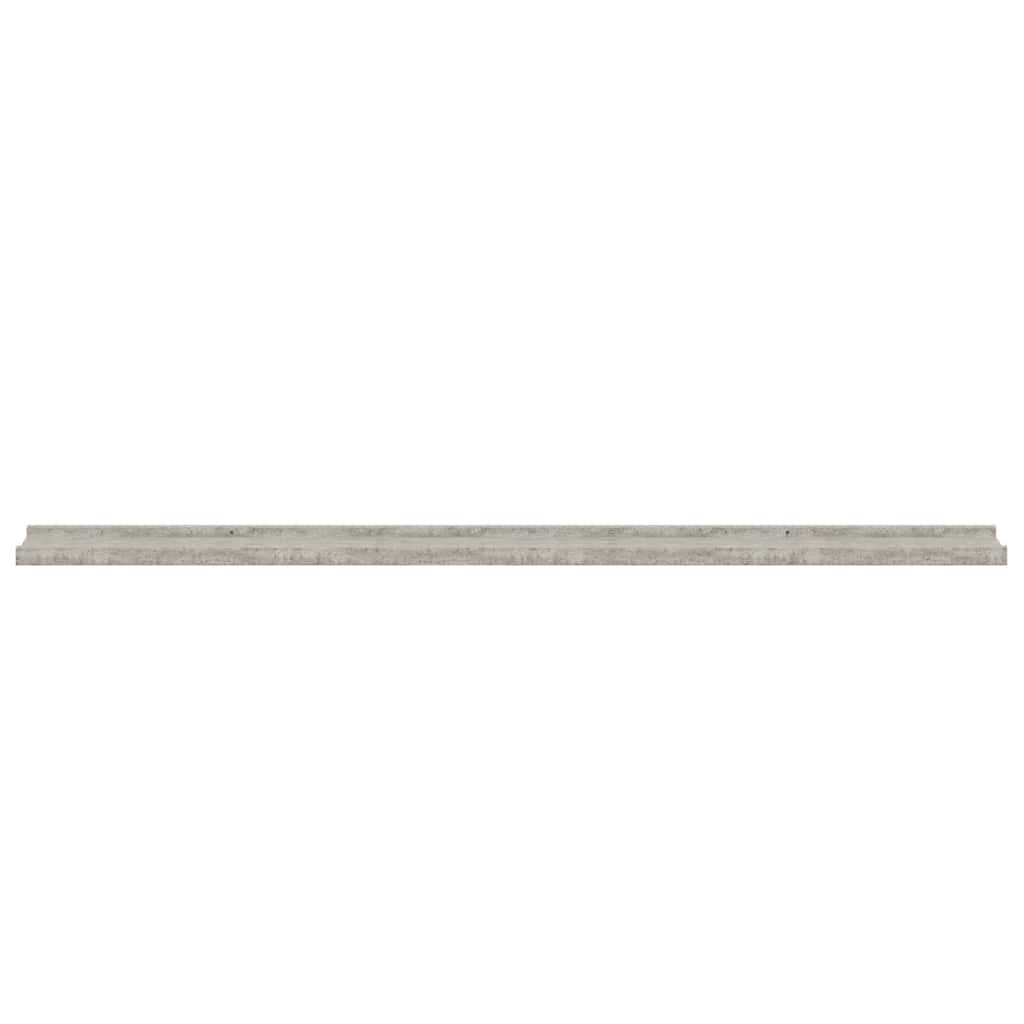 2 db betonszürke fali polc 115 x 9 x 3 cm