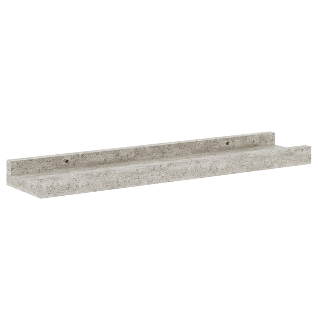 4 db betonszürke fali polc 40 x 9 x 3 cm