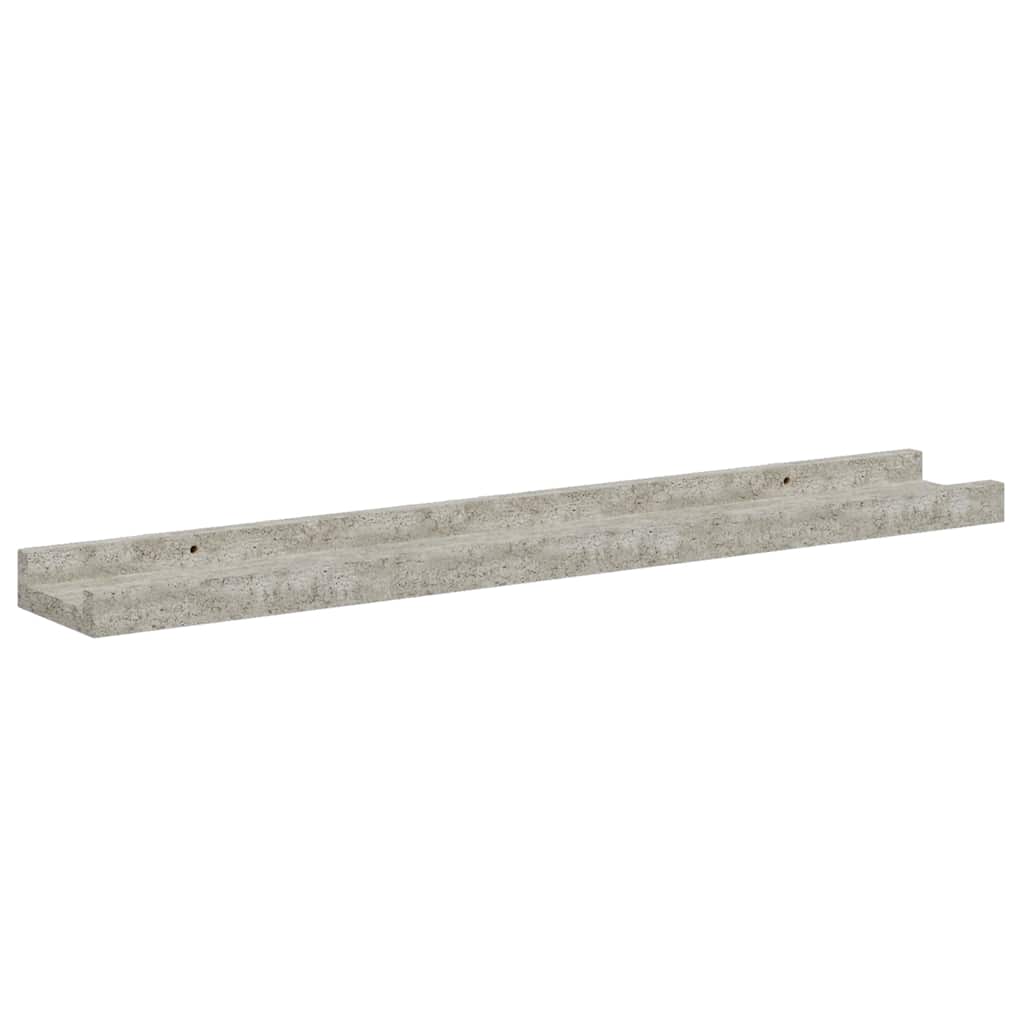 4 db betonszürke fali polc 60 x 9 x 3 cm