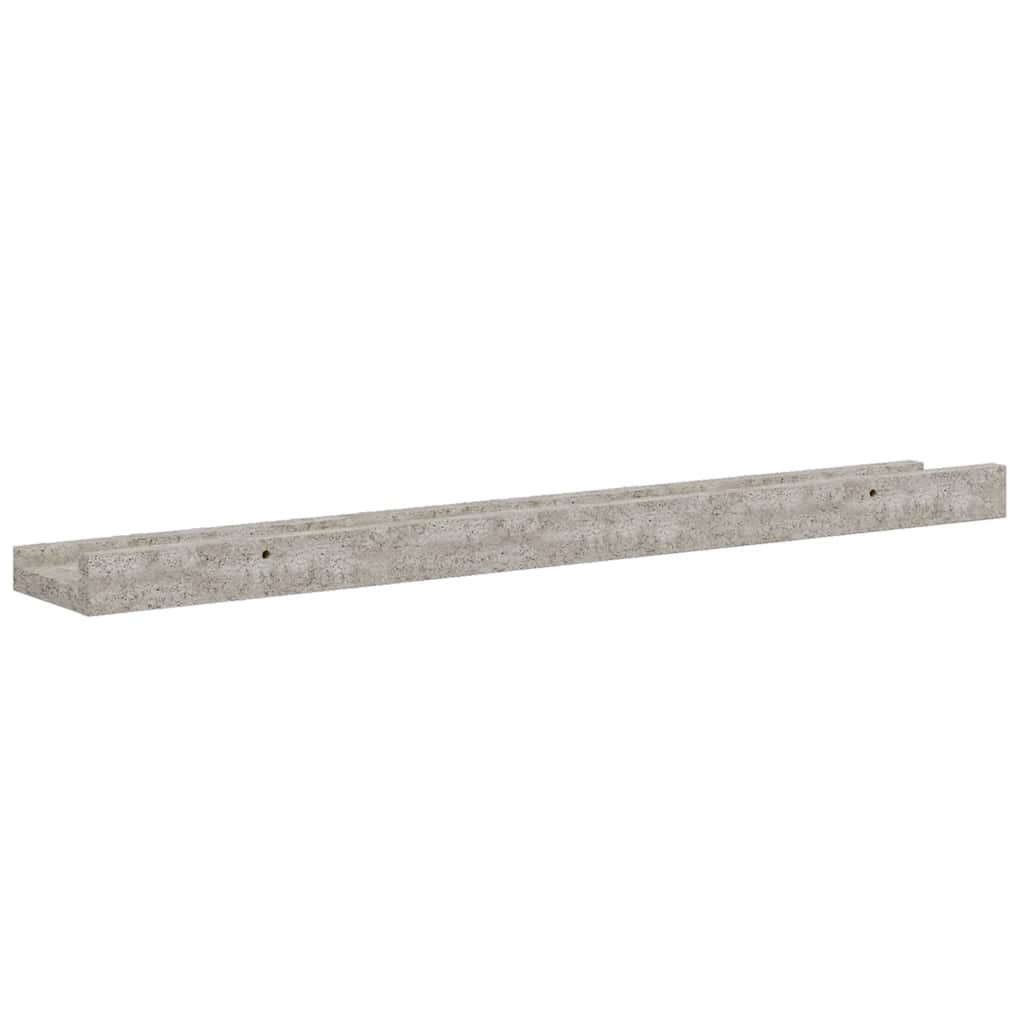 4 db betonszürke fali polc 60 x 9 x 3 cm