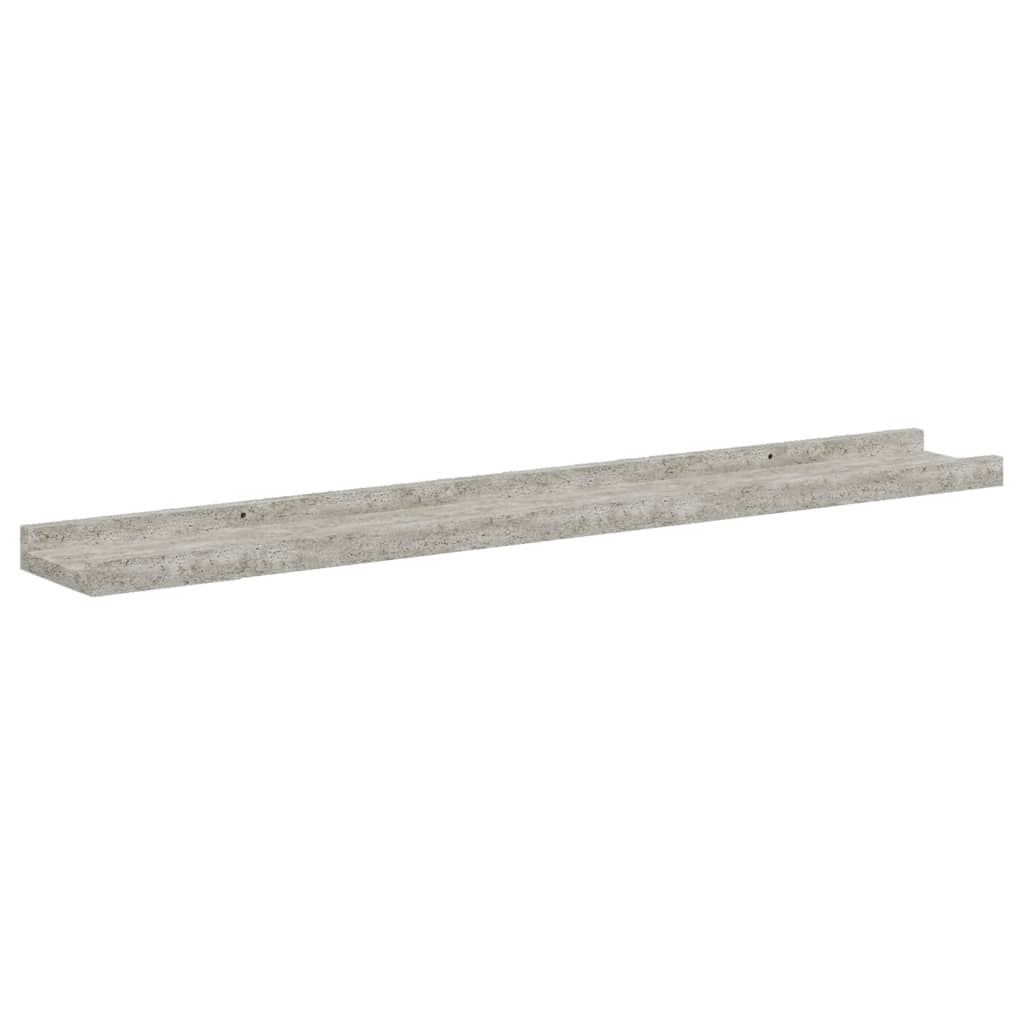 4 db betonszürke fali polc 80 x 9 x 3 cm