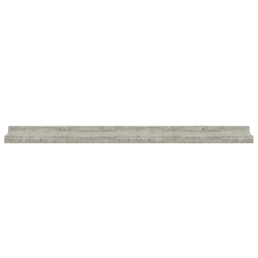 4 db betonszürke fali polc 80 x 9 x 3 cm