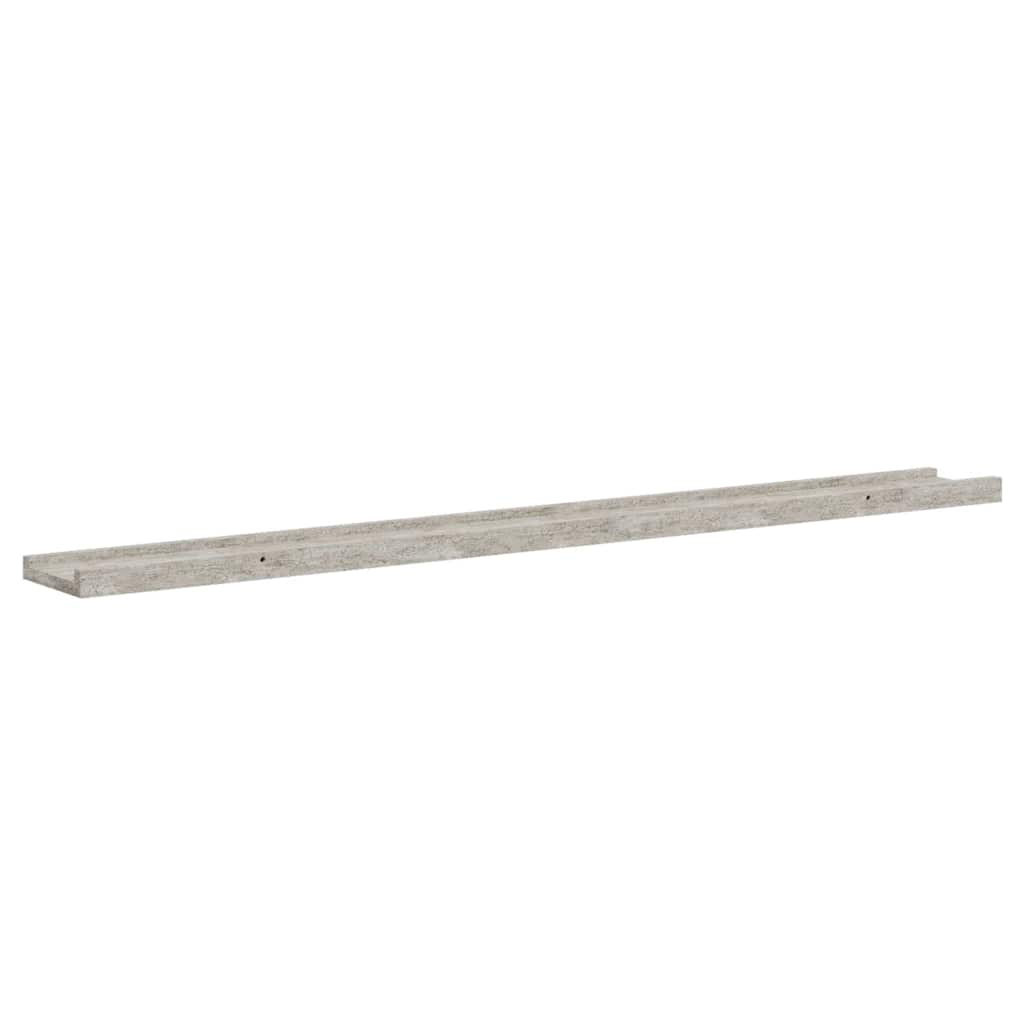 4 db betonszürke fali polc 100 x 9 x 3 cm