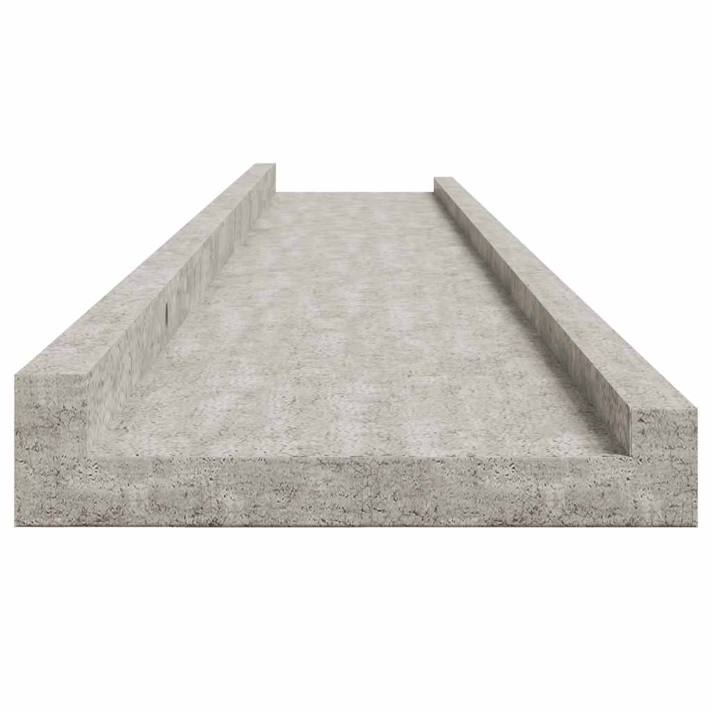4 db betonszürke fali polc 115 x 9 x 3 cm