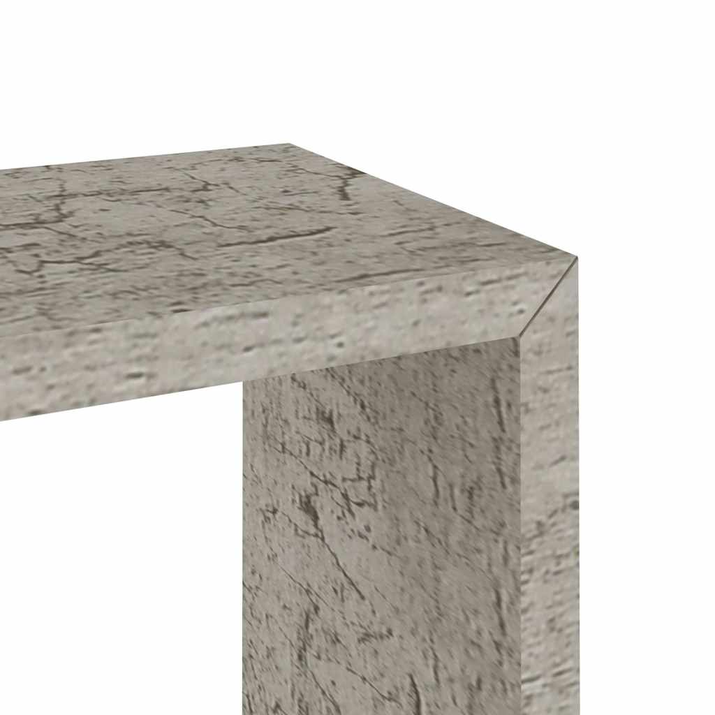 3 db betonszürke fali kockapolc