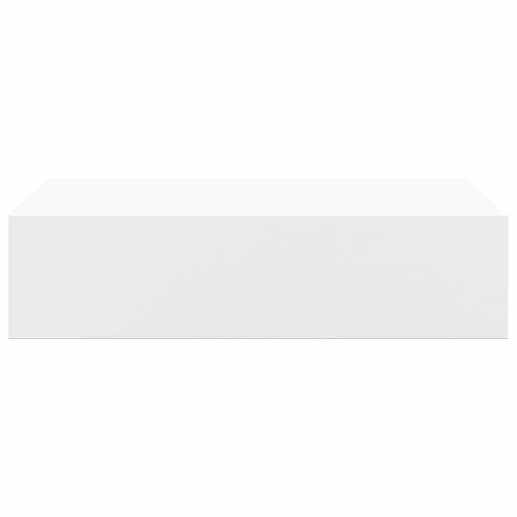 fehér MDF falra szerelhető fiókos polc 40 x 23,5 x 10 cm