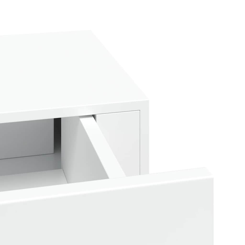 fehér MDF falra szerelhető fiókos polc 40 x 23,5 x 10 cm