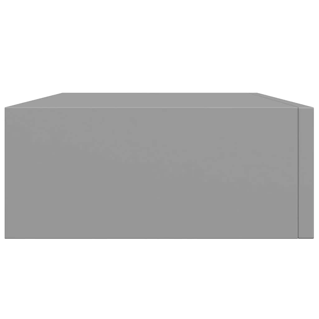 szürke falra szerelhető fiókos polc 40 x 23,5 x 10 cm