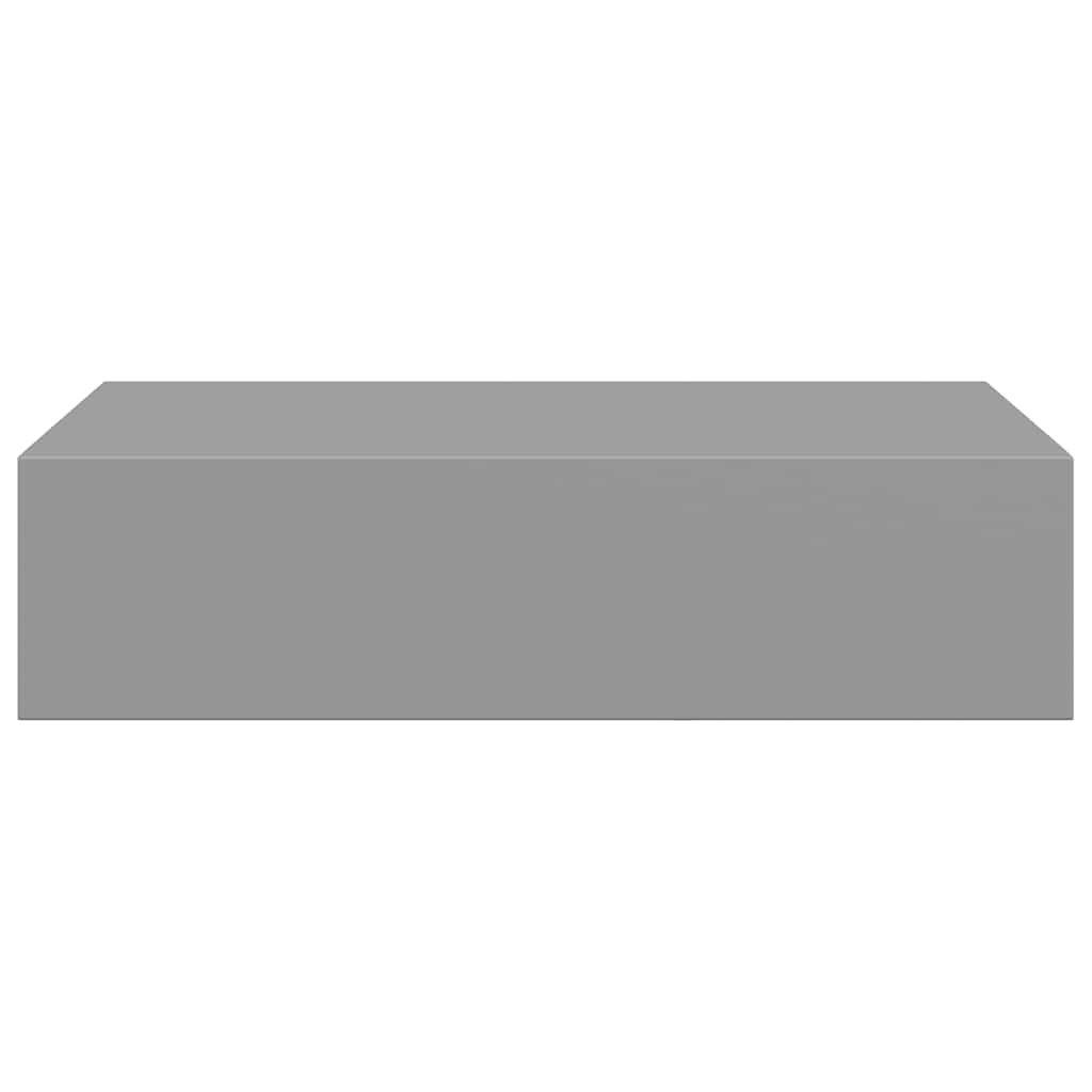 2 db szürke MDF falra szerelhető fiókos polc 40 x 23,5 x 10 cm