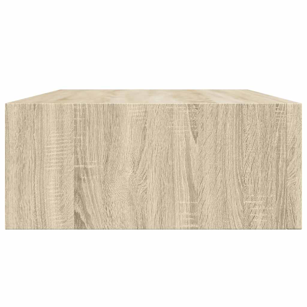 tölgyszínű MDF falra szerelhető fiókos polc 40 x 23,5 x 10 cm