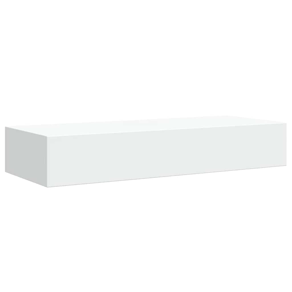 fehér MDF falra szerelhető fiókos polc 60 x 23,5 x 10 cm