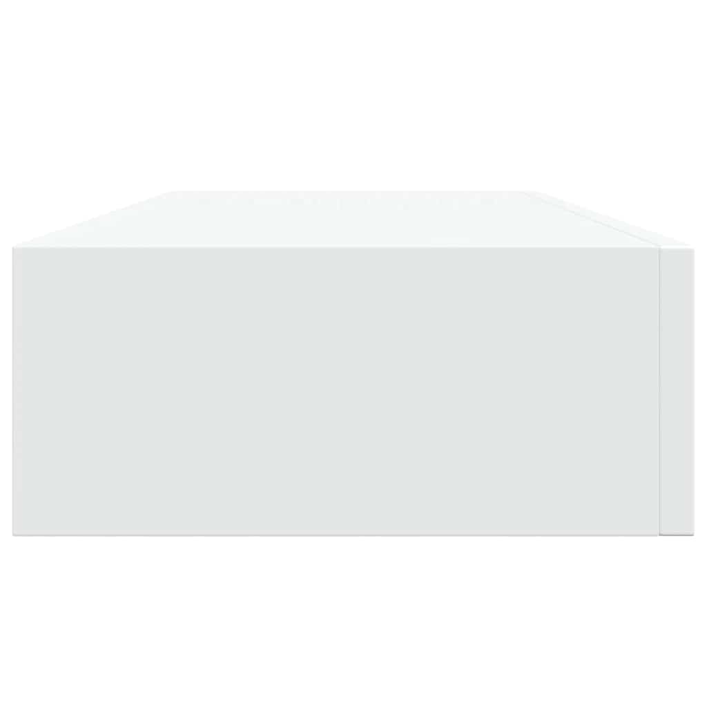 fehér MDF falra szerelhető fiókos polc 60 x 23,5 x 10 cm