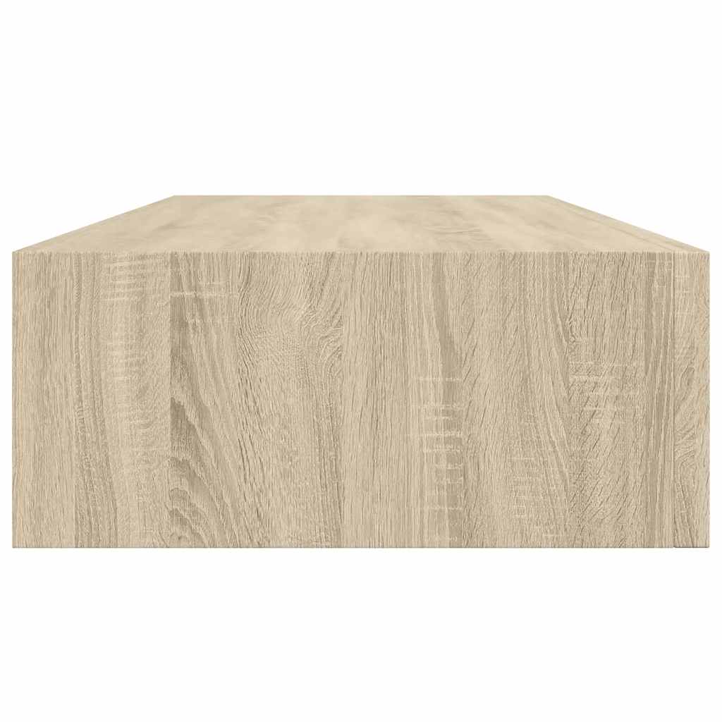 tölgyszínű MDF falra szerelhető fiókos polc 60 x 23,5 x 10 cm