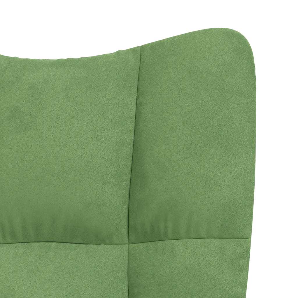 világoszöld bársony pihenőfotel