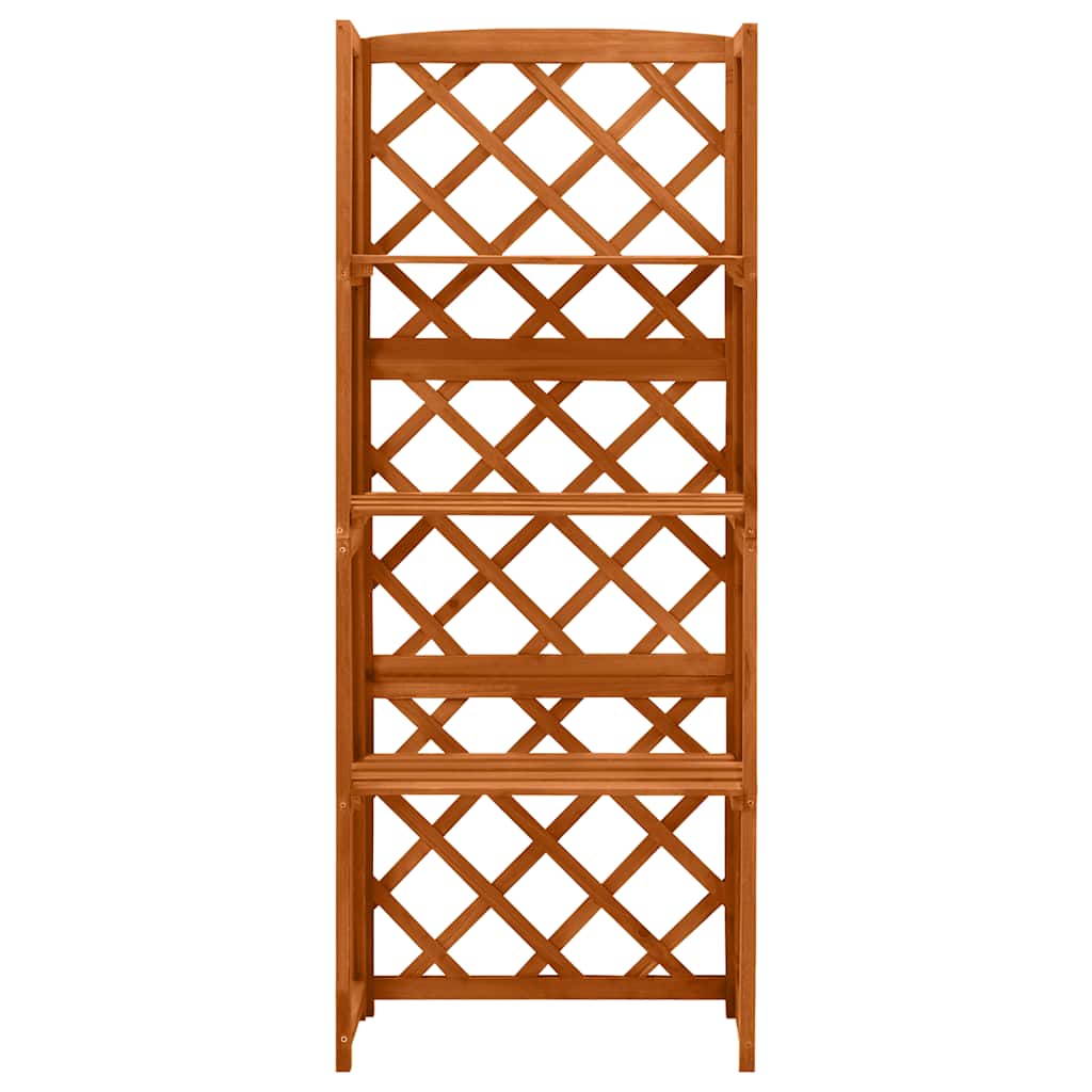 tömör fenyőfa lugasrács polcokkal 55 x 30 x 140 cm