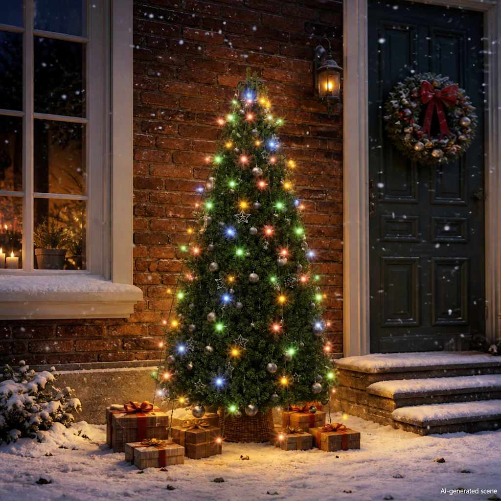 150 LED-es színes karácsonyi fényháló 150 cm