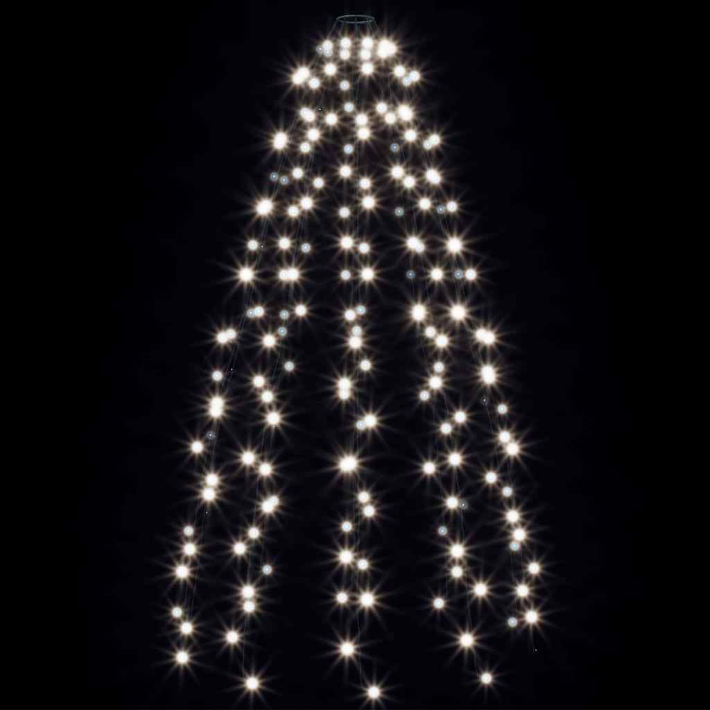 180 LED-es hideg fehér karácsonyi fényháló 180 cm