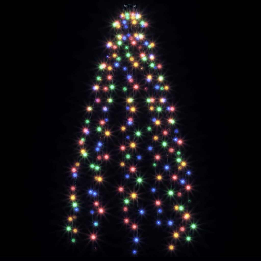 210 LED-es színes karácsonyi fényháló 210 cm