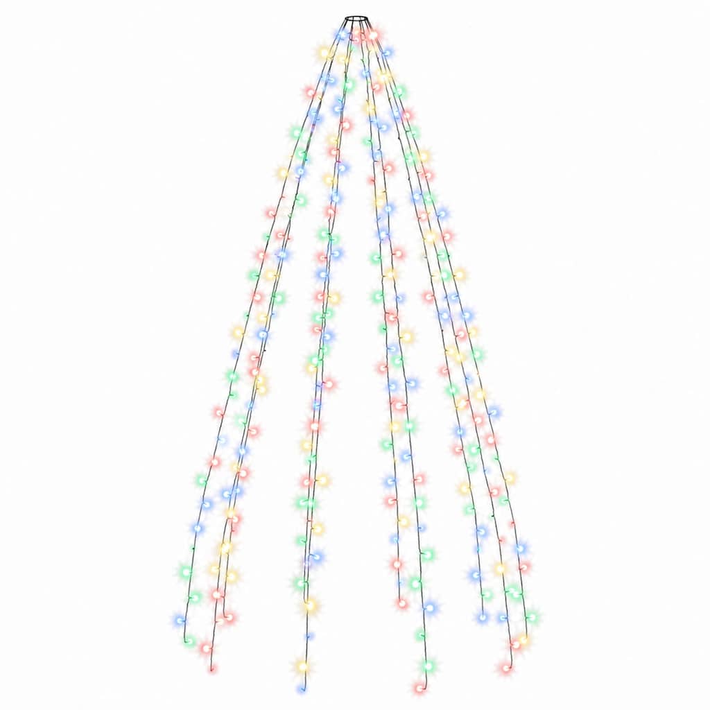 karácsonyfa-fényháló 300 színes LED-del 300 cm