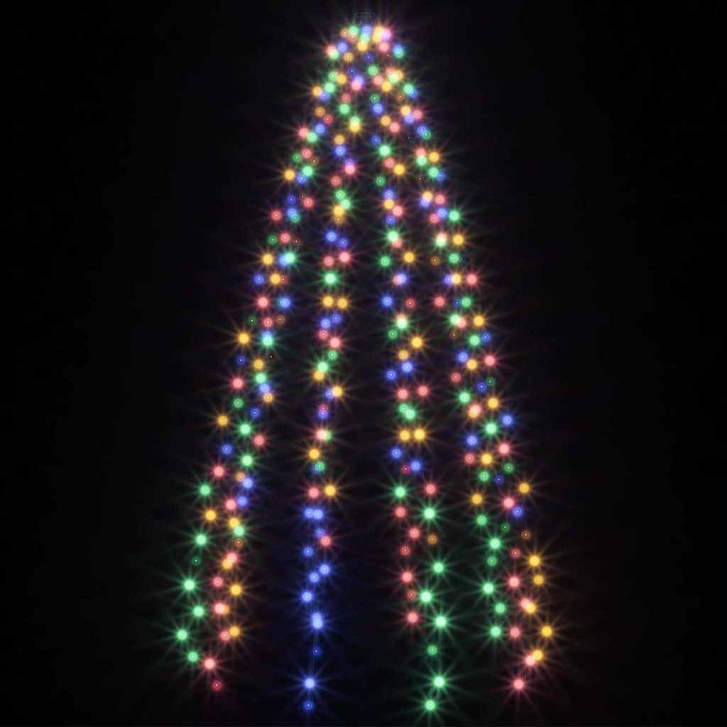 karácsonyfa-fényháló 300 színes LED-del 300 cm