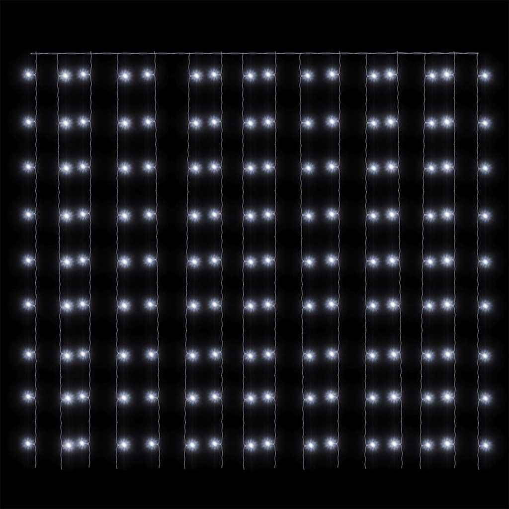 8 funkciós hideg fehér fényfüggöny 300 LED-del 3 x 3 m