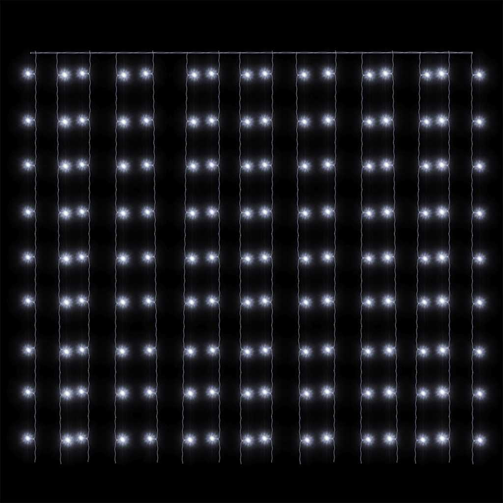 8 funkciós hideg fehér fényfüggöny 300 LED-del 3 x 3 m